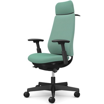 ポータムシリーズ/可動肘/背クッション/EXスタンダードタイプ/ブラックボディ/ハンガー有/ランバー無/ウレタンキャスター オカムラ(岡村製作所)