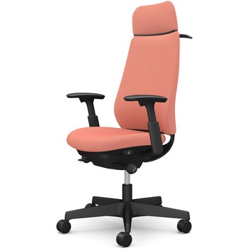 ポータムシリーズ/可動肘/背クッション/EXスタンダードタイプ/ブラックボディ/ハンガー有/ランバー無/ウレタンキャスター オカムラ(岡村製作所)