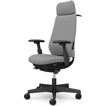 ポータムシリーズ/可動肘/背クッション/EXスタンダードタイプ/ブラックボディ/ハンガー有/ランバー有/ウレタンキャスター オカムラ(岡村製作所)