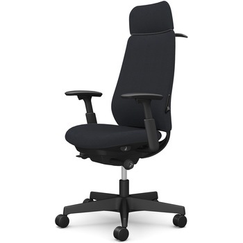 ポータムシリーズ/可動肘/背クッション/EXスタンダードタイプ/ブラックボディ/ハンガー有/ランバー有/ウレタンキャスター オカムラ(岡村製作所)