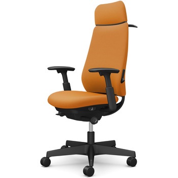 ポータムシリーズ/可動肘/背クッション/EXスタンダードタイプ/ブラックボディ/ハンガー有/ランバー有/ウレタンキャスター オカムラ(岡村製作所)