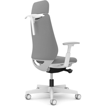 ポータムシリーズ/可動肘/背クッション/EXスタンダードタイプ/ホワイトボディ/ハンガー有/ランバー無/ウレタンキャスター - オカムラ(岡村製作所)