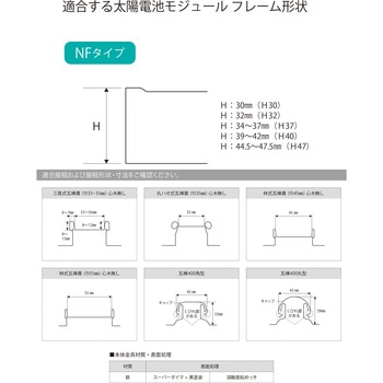 三晃式瓦棒葺直付ソーラー金具 サカタ製作所