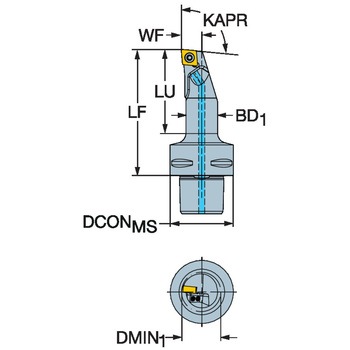 Coromant Capto旋削加工用カッティングユニット 高圧クーラント対応 サンドビック