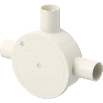 R163WHW 露出用丸型ボックス(ワンタッチ式) 日動電工 26304548