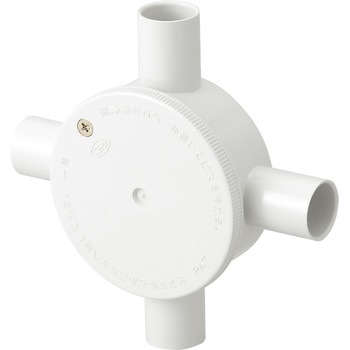 R164WHW 露出用丸型ボックス(ワンタッチ式) 日動電工 26304575