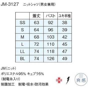 ニットシャツ バーガンディ JM-3127シリーズ ナガイレーベン