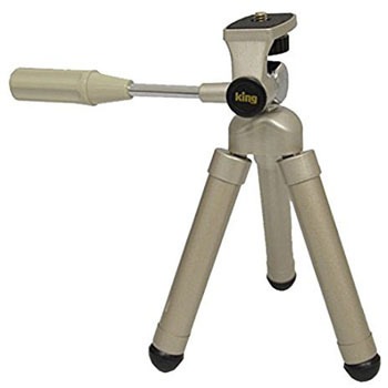 レトロポケット三脚　中古品　F974 ポケット10Xシルバー ポケット10段小型三脚 1台 king(撮影・写真用品