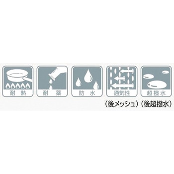 センシア(R)エプロン ノースリーブ 後メッシュタイプ E1100シリーズ - ワコウ