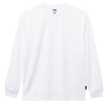 4.3オンスドライロングスリーブTシャツ ポリジン加工 ホワイト MS1609-15シリーズ LIFEMAX