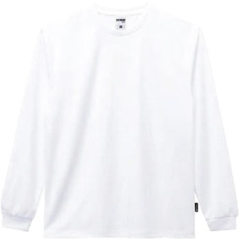 4.3オンスドライロングスリーブTシャツ ポリジン加工 ホワイト MS1609-15シリーズ LIFEMAX