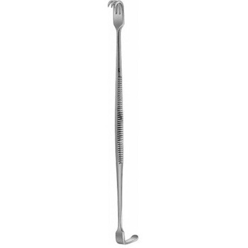 両頭鈎 セム・ミラー 片側3鋭爪 18×5.5mm 全長165mm ビー・ブラウンエースクラップ
