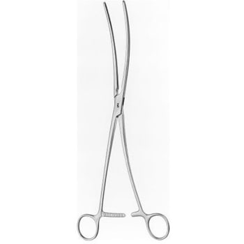 多目的・大動脈鉗子 クーリー 無外傷性 弱弯 全長310mm ビー・ブラウンエースクラップ