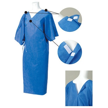 OW患者用ガウン #17 SMSブルー 50枚入 アメジスト(大衛)