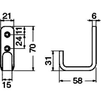 ステンレス製Lフック