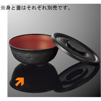 市松多用丼 大 身 黒内朱 国際化工