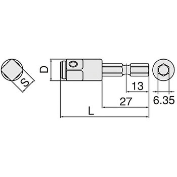 電動ドリル用インパクトソケットアダプター TONE トネ (前田金属工業)