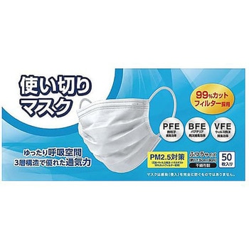 使い切りマスクレギュラーサイズ50枚入り COCORO