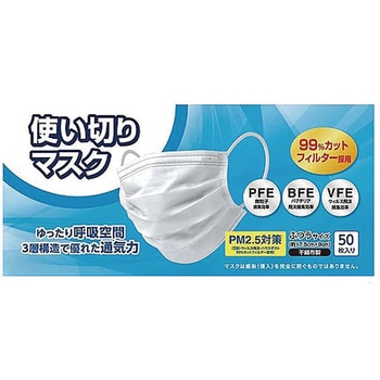 使い切りマスクレギュラーサイズ50枚入り COCORO