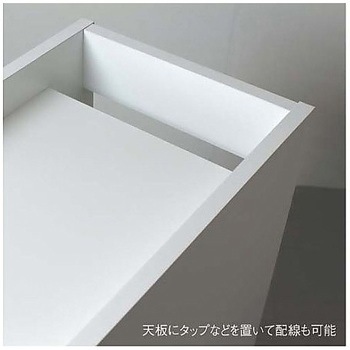 木製デスク下ワゴン スリム 白井産業