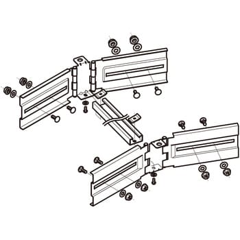 子桁付水平自在継ぎ金具 ネグロス電工 ケーブルラック用継ぎ金具