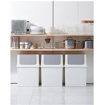 シールズトラシュビン17ワイド ホワイト ゴミ箱 - ライクイット