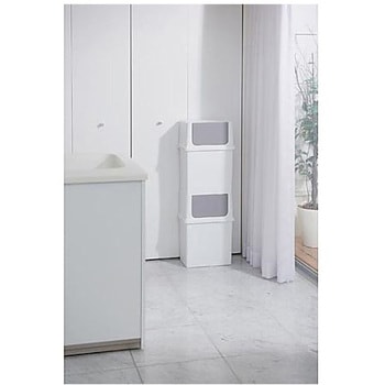 シールズトラシュビン17ワイド ホワイト ゴミ箱 - ライクイット