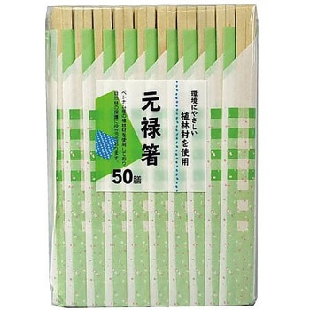 エコノミー植林材元禄箸 袋付 50膳 大和物産