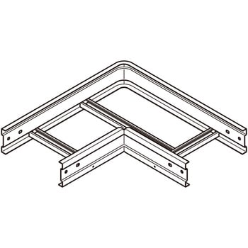 内・外直角L形分岐ラック ネグロス電工 ケーブルラック用分岐カバー 【通販モノタロウ】