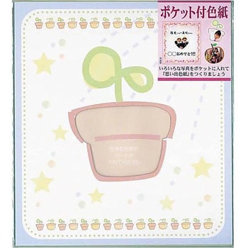 ポケット付色紙 1枚 エヒメ紙工