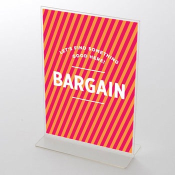 斜めストライプ柄 BARGAIN ポップ・ポスター おしゃれEXPO