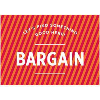 斜めストライプ柄 BARGAIN ポップ・ポスター おしゃれEXPO