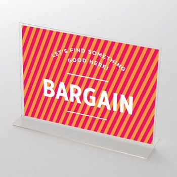 斜めストライプ柄 BARGAIN ポップ・ポスター おしゃれEXPO