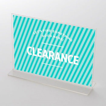 斜めストライプ柄 CLEARANCE(緑) ポップ・ポスター おしゃれEXPO