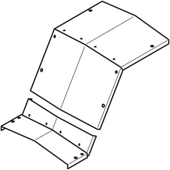 上下ベンド屋根形カバー ネグロス電工 ケーブルラック用ベンドカバー