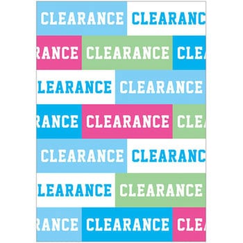 テープ柄 CLEARANCE(ブルー) ポップ・ポスター おしゃれEXPO