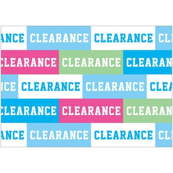 テープ柄 CLEARANCE(ブルー) ポップ・ポスター おしゃれEXPO