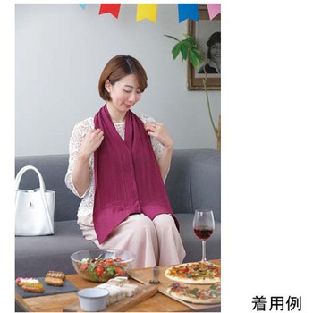 食事用エプロン Table with プリーツタイプ フットマーク