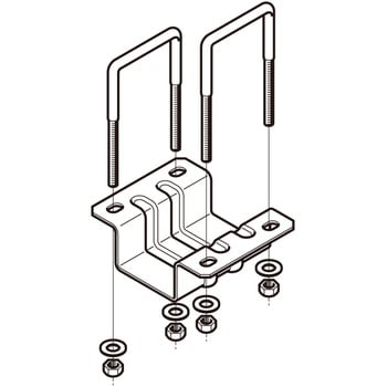 S-DHCR2 ダクター用サスウェイ交差支持金具 1個 ネグロス電工 【通販