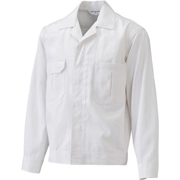 男性長袖上着 帯電防止 ホワイト SunDisk(ソルディ)