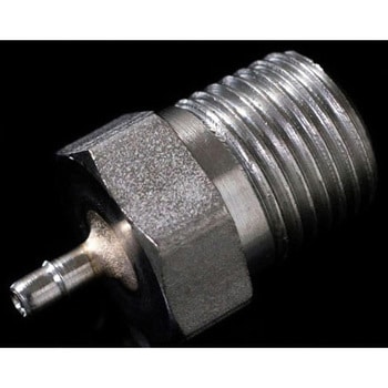 1/8-27NPTオスネジ付きSUSアダプター - アズワン