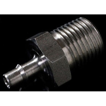 1/8-27NPTオスネジ付きSUSアダプター - アズワン