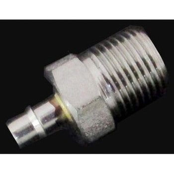 1/8-27NPTオスネジ付きSUSアダプター - アズワン