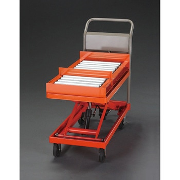 テーブルリフト ローラーコンベアー付 400×720mm/130kg エスコ