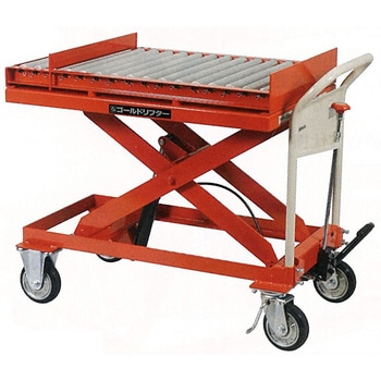 テーブルリフト ローラーコンベアー付 400×720mm/130kg エスコ
