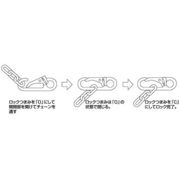 ロックスナップ オープンタイプ/ステンレス製 82mm - エスコ
