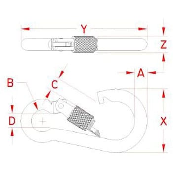 スナップフック ステンレス製 EA638シリーズ エスコ