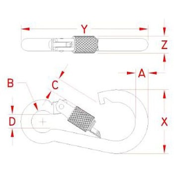 スナップフック ステンレス製 EA638シリーズ エスコ