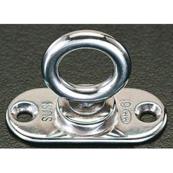 回転パッドアイ ステンレス製 65×30mm/Φ19mm エスコ