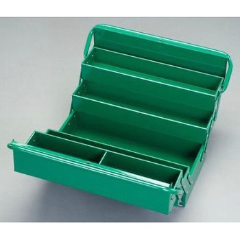 両開工具箱 スチール製 430×200×200mm エスコ